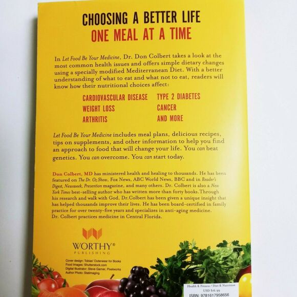 Let Food Be Your Medicine Recipe Cookbook Nutrition Diet Health Book Don Colbert - Picture 4 of 11